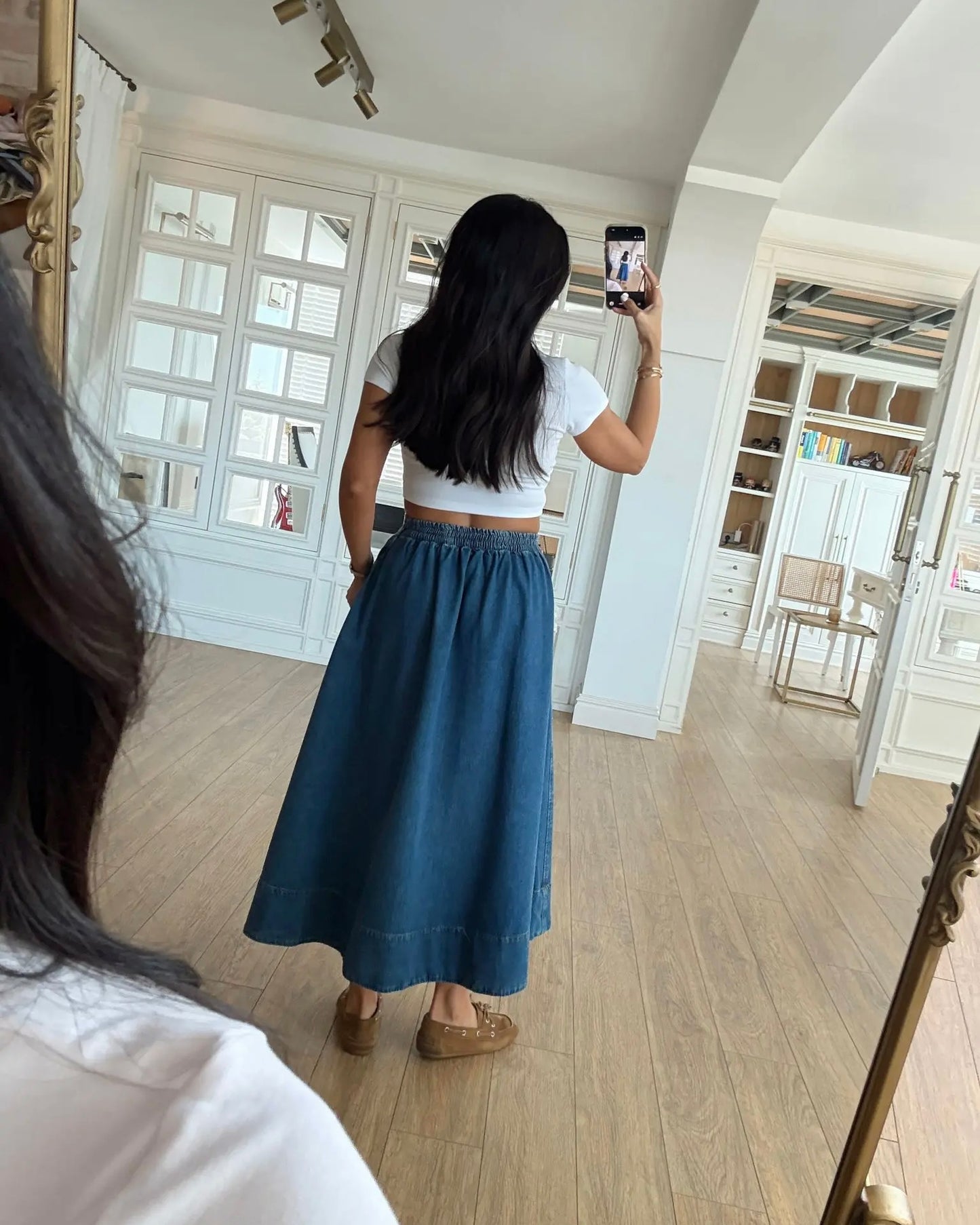 Exported denim skirt