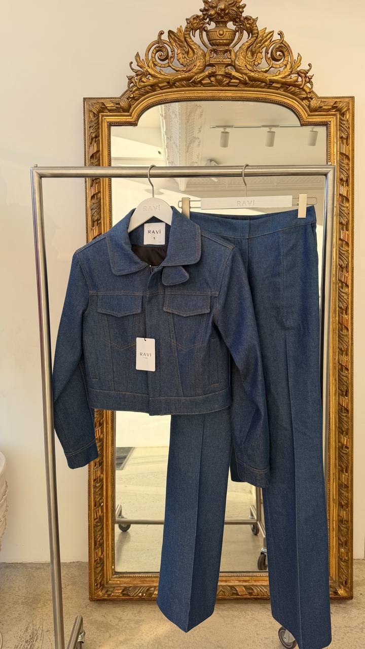 Padded denim jacket