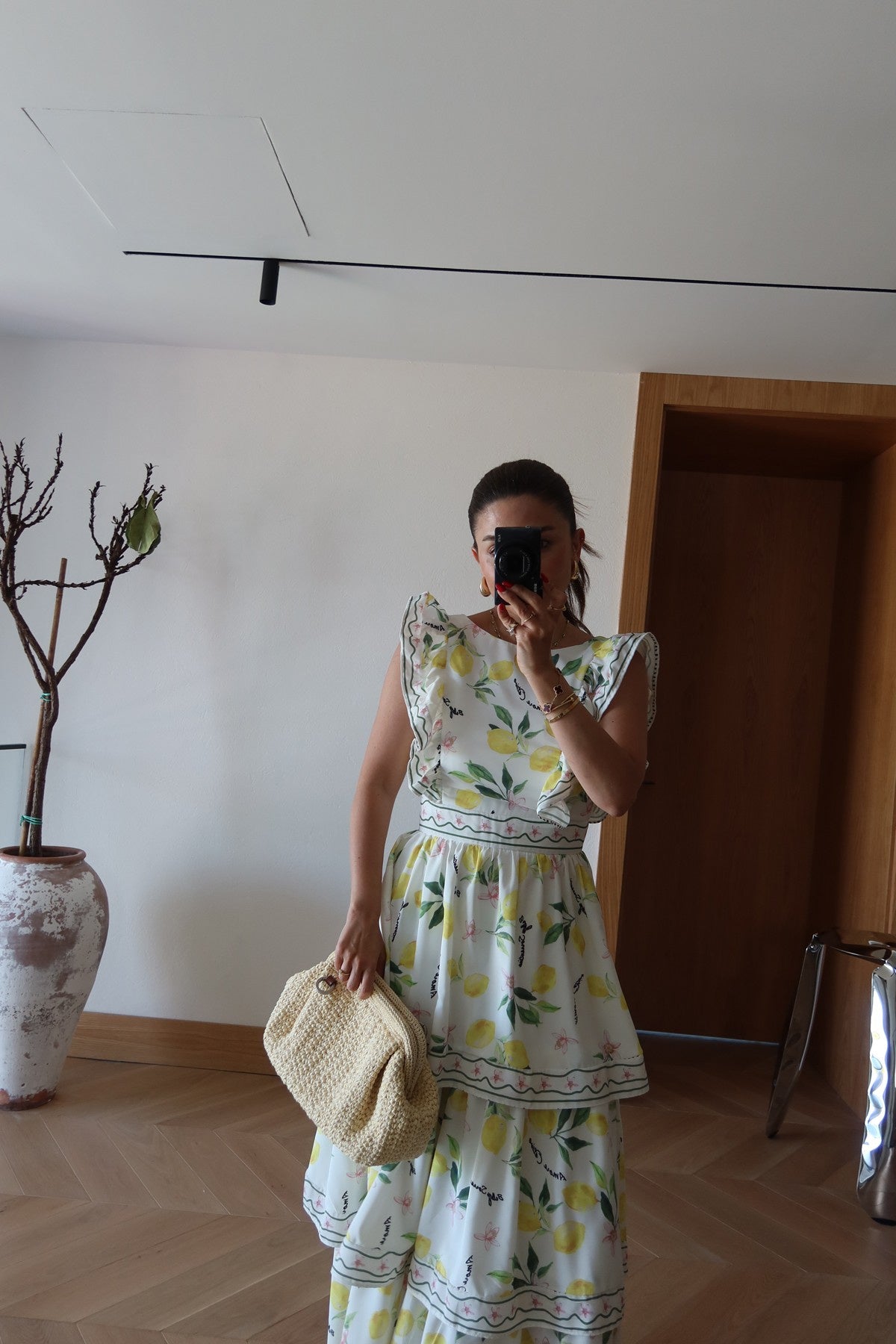 Fresh lemon prints dress