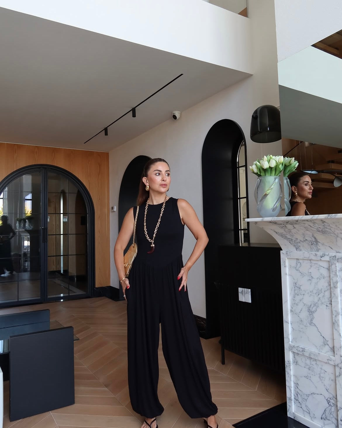 Sleeveless Harem style jumpsuit