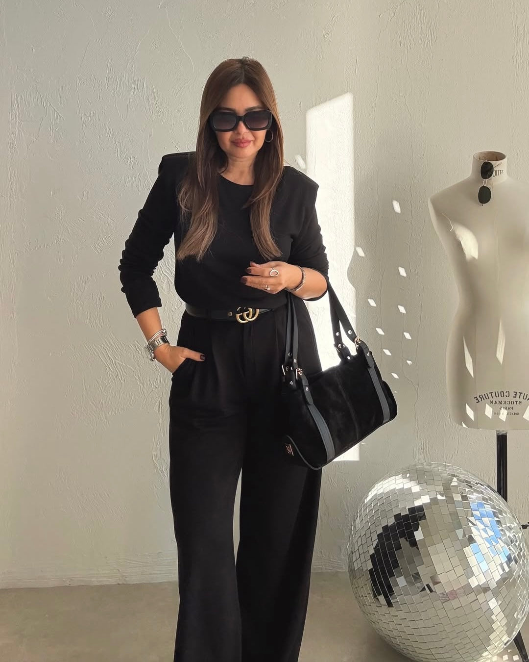 Padded blouse and trousers set