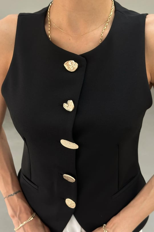 Sweet gold buttoned dress
