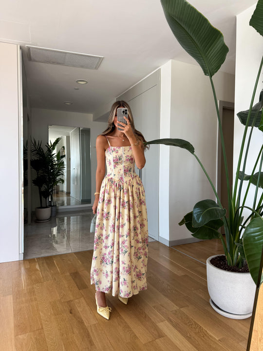 Rosalie strappy floral dress