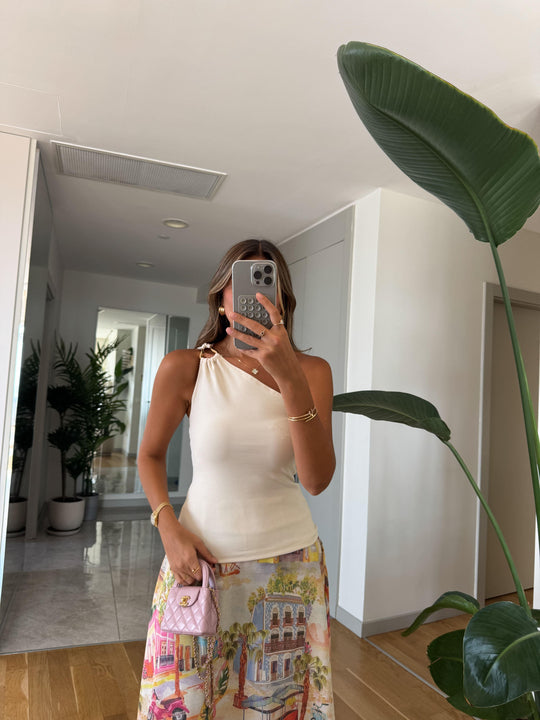 Gold accessory blouse