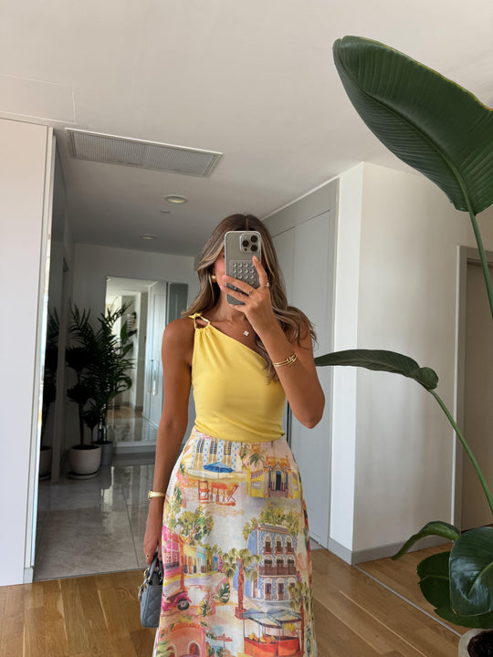 Gold accessory blouse
