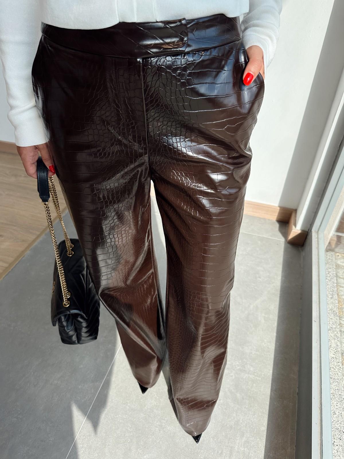 Croco leather trousers