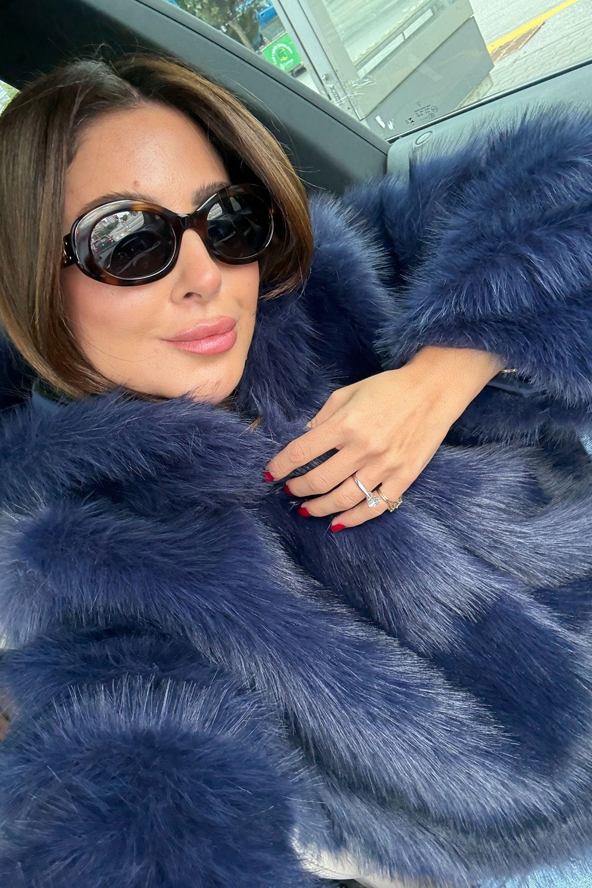 Hooded fur jacket