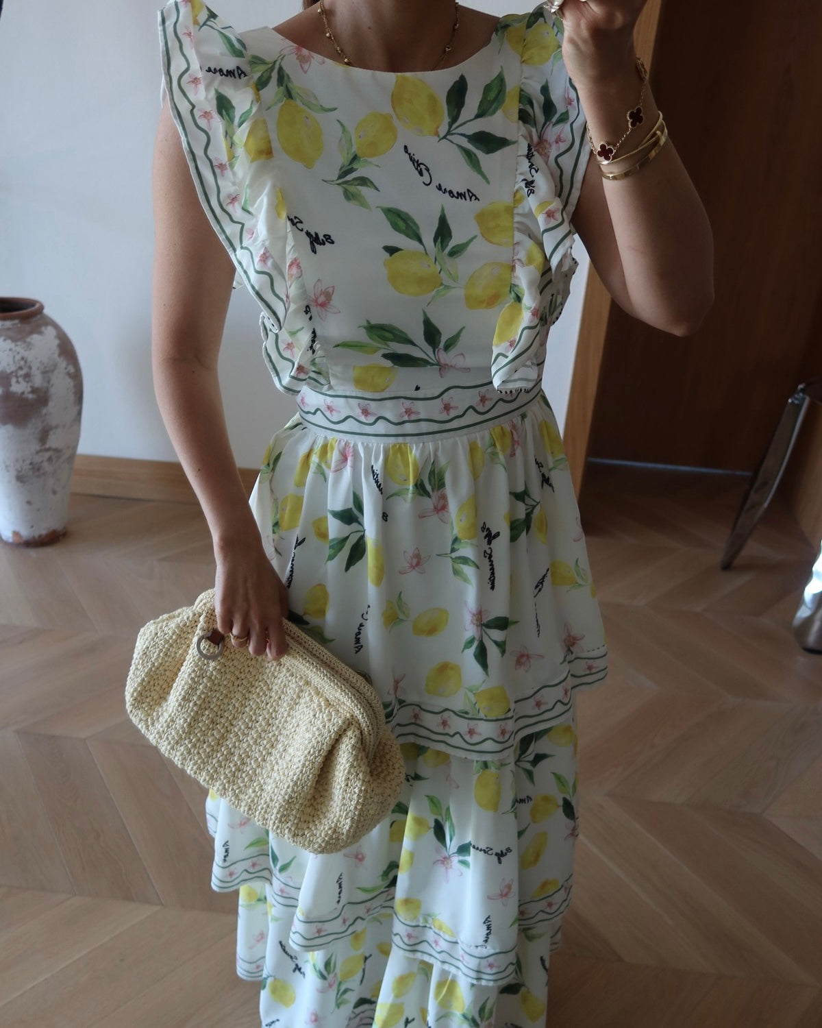 Fresh lemon prints dress