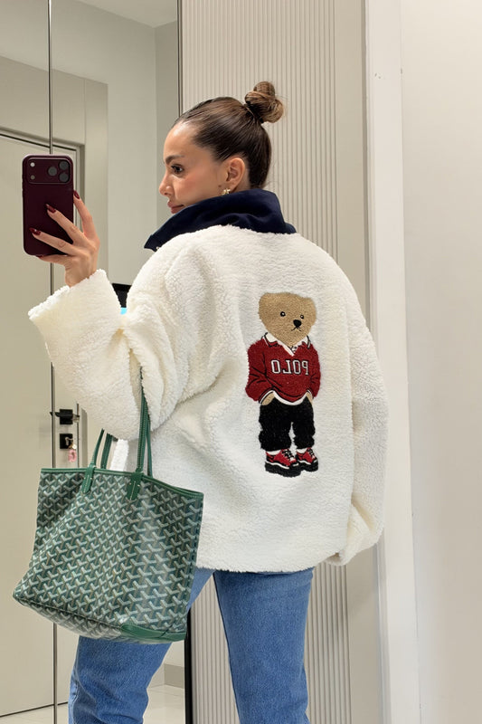 Bear high-pile fleece sweater