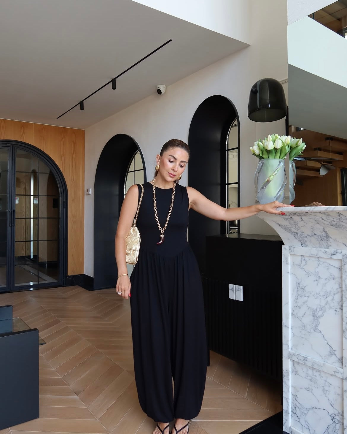 Sleeveless Harem style jumpsuit