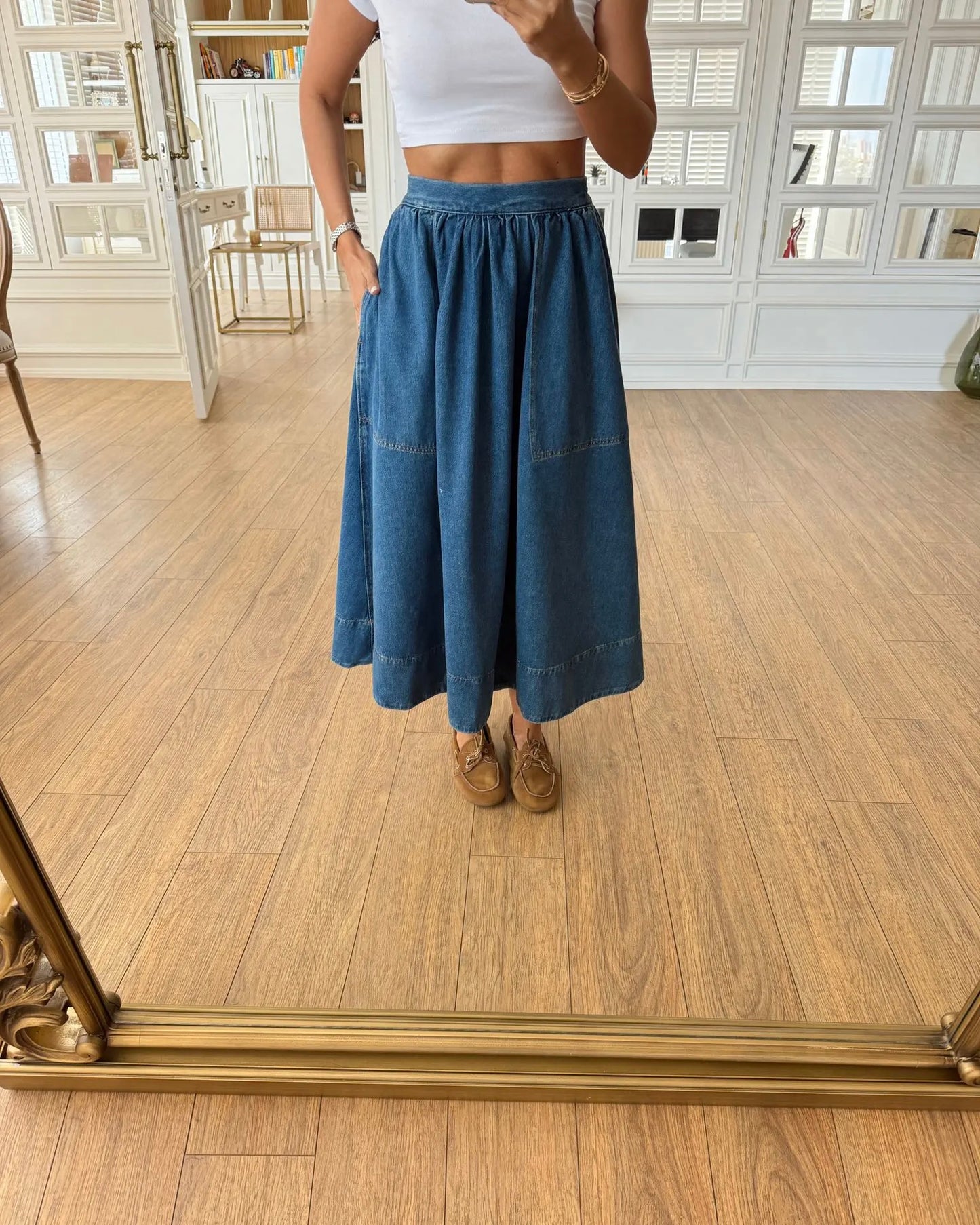 Exported denim skirt