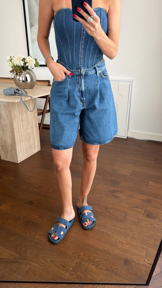 Denim high waist shorts