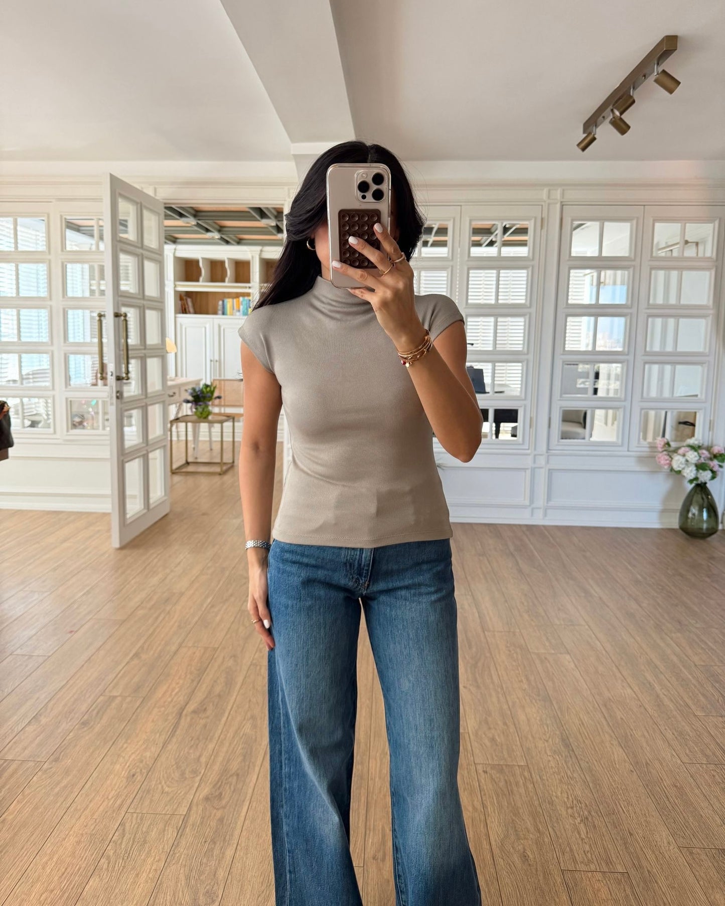 Olga Ribana High Neck Blouse