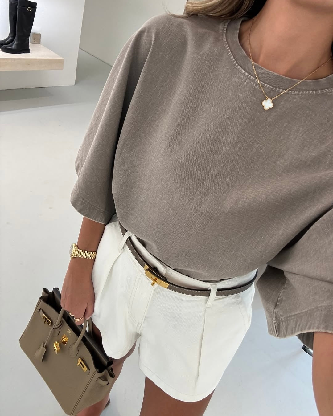 Tailored high-waisted shorts