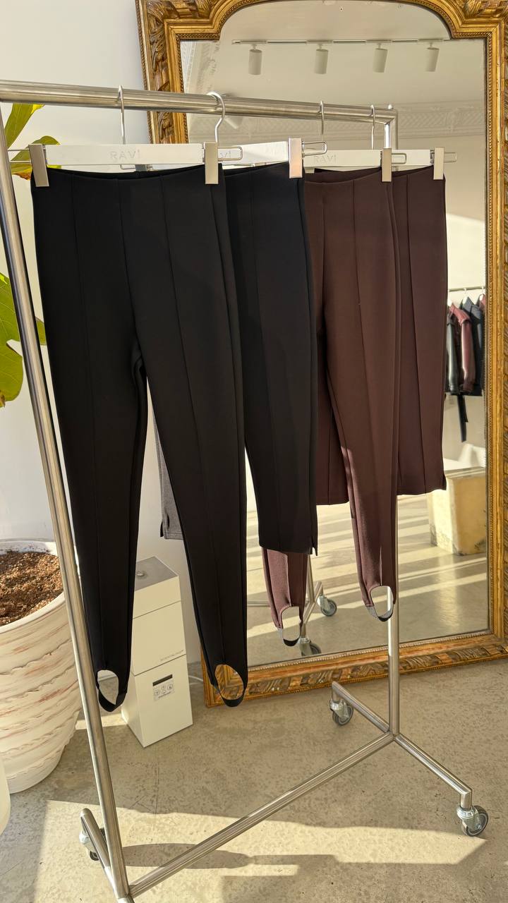Leggings with front stripe detail