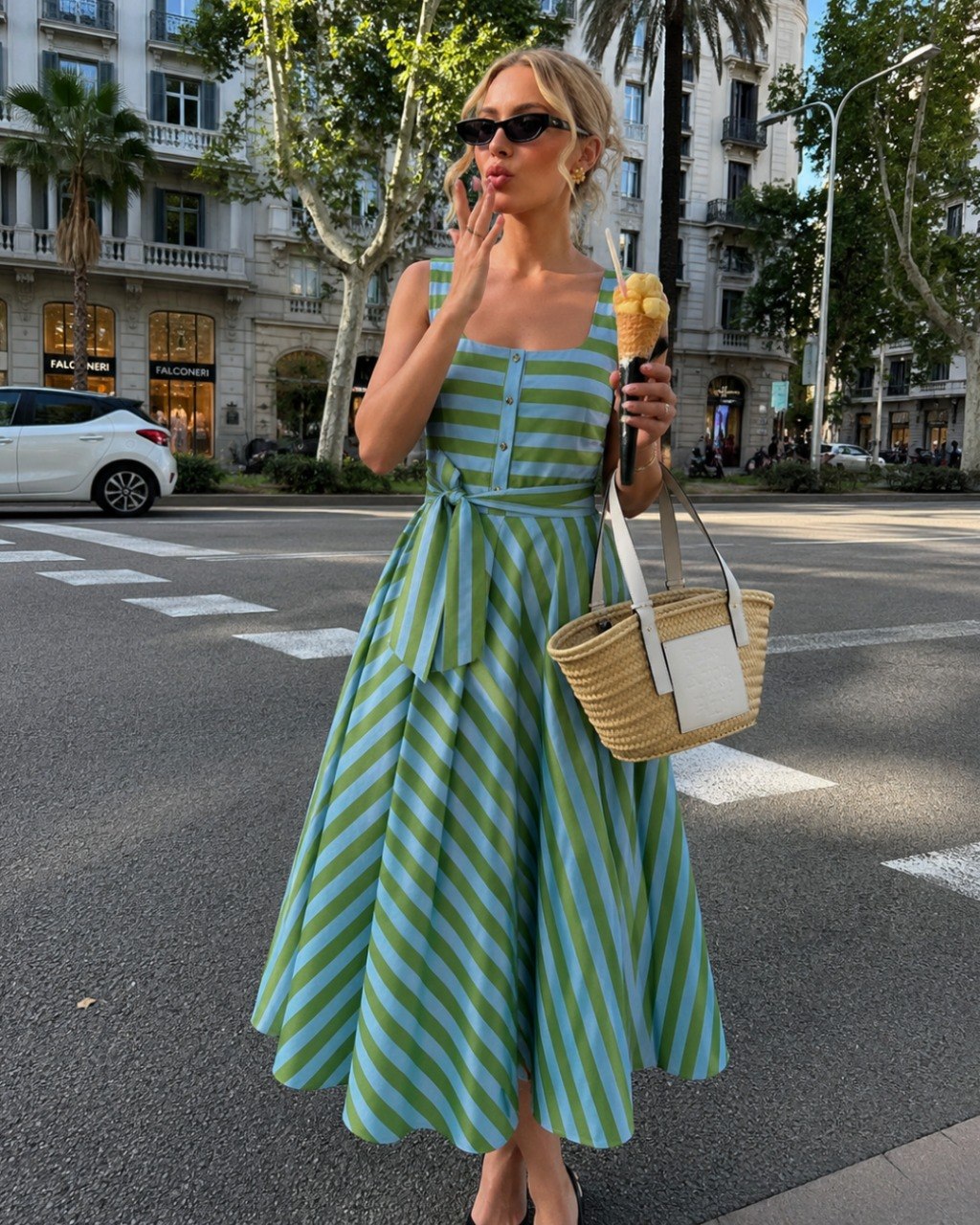 Zr style striped dress