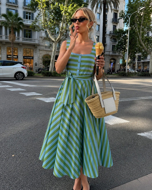 Zr style striped dress