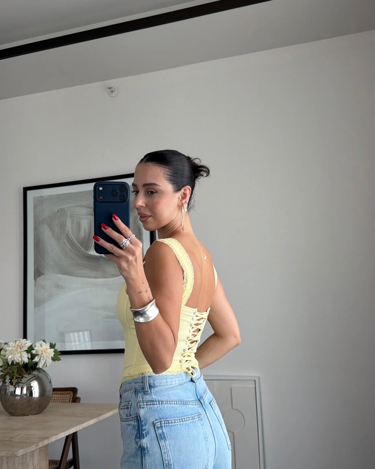Lace-detailed bustier