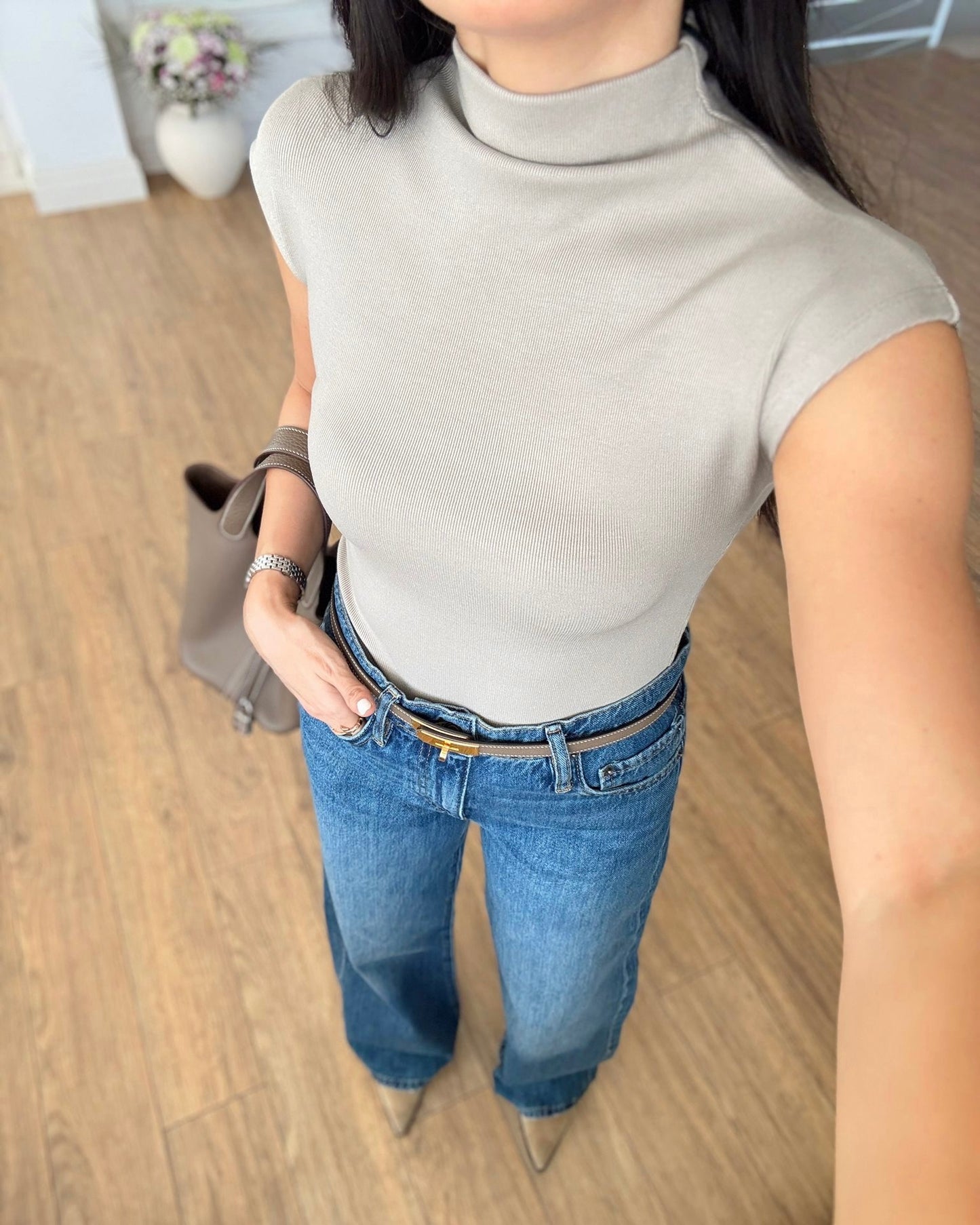 Olga Ribana High Neck Blouse