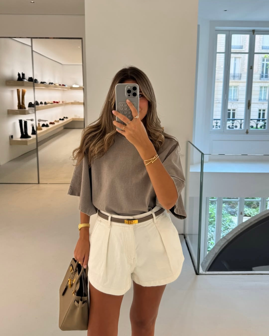 Tailored high-waisted shorts