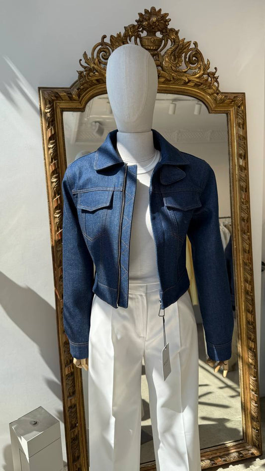 Padded denim jacket