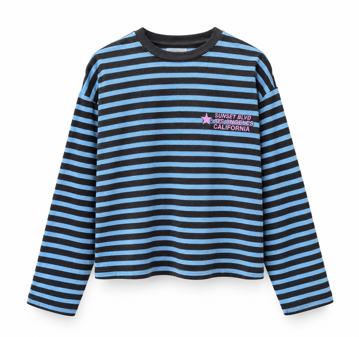 Striped long-sleeve top