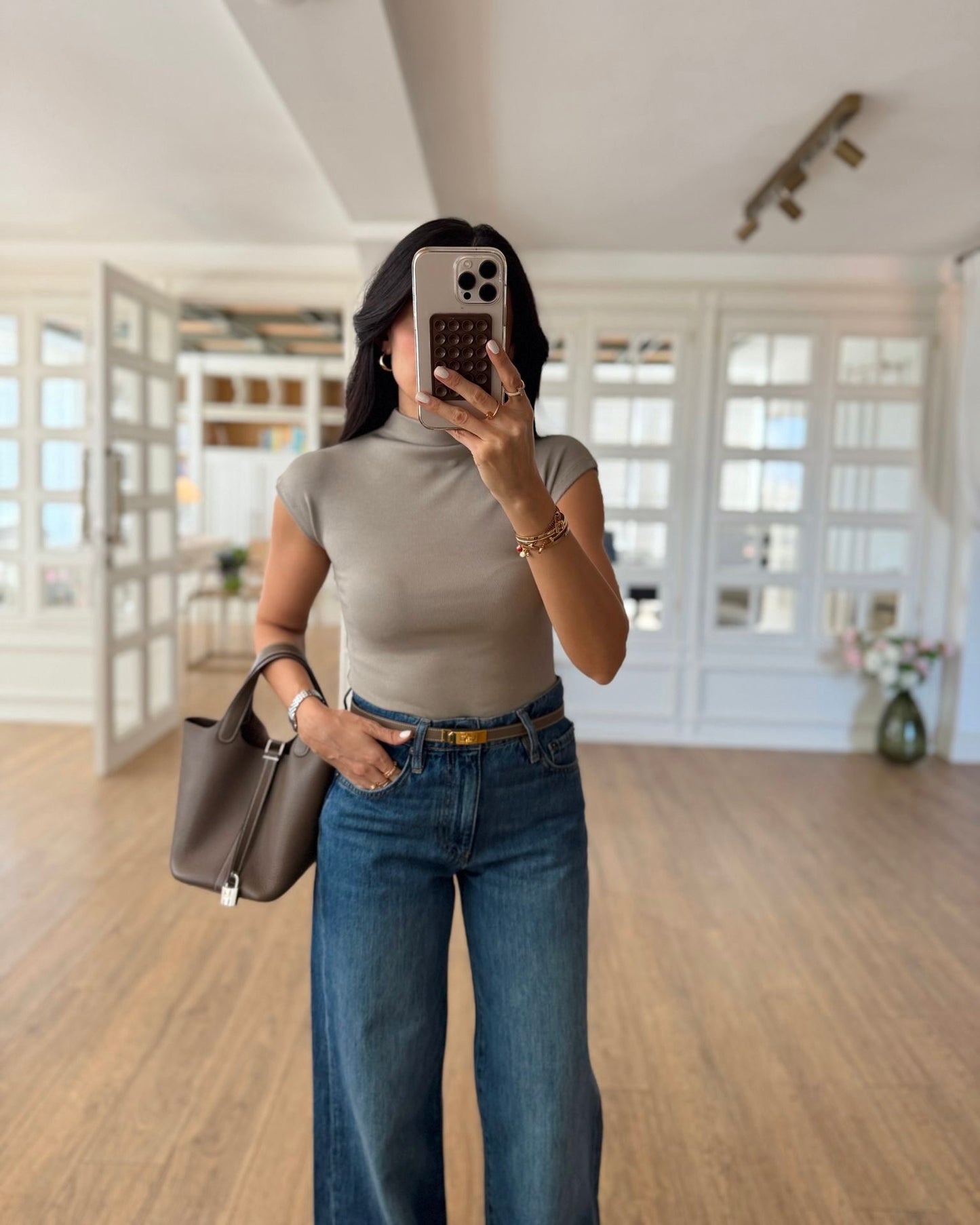 Olga Ribana High Neck Blouse