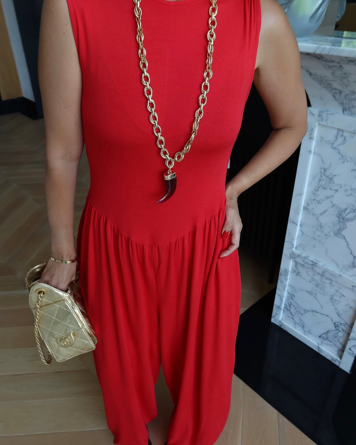 Sleeveless Harem style jumpsuit