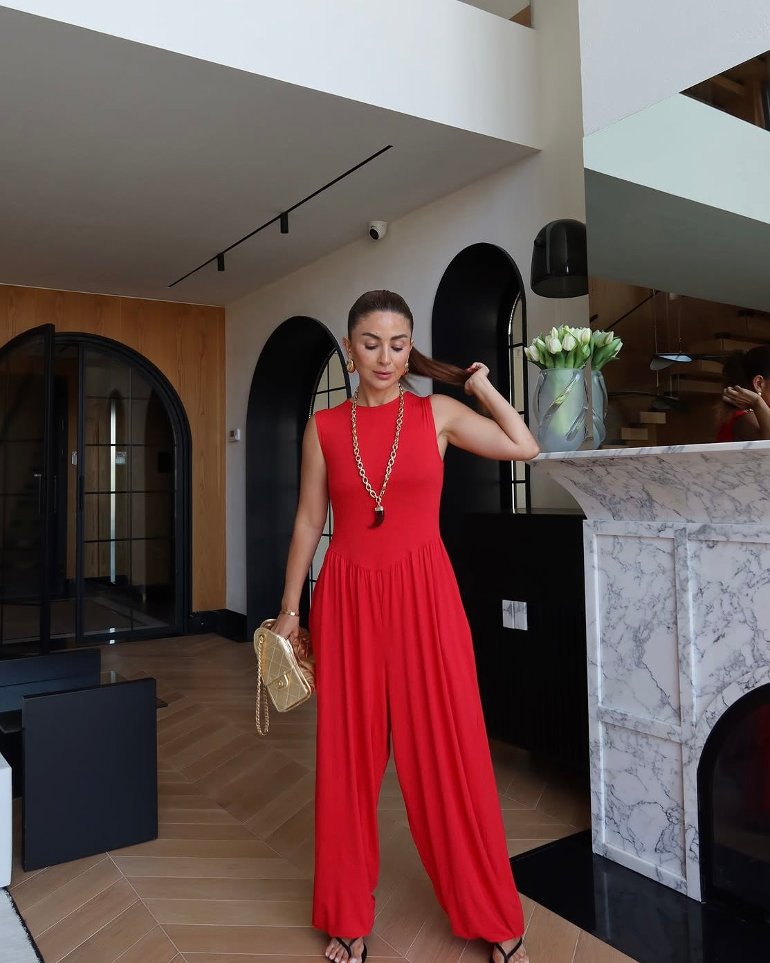 Sleeveless Harem style jumpsuit