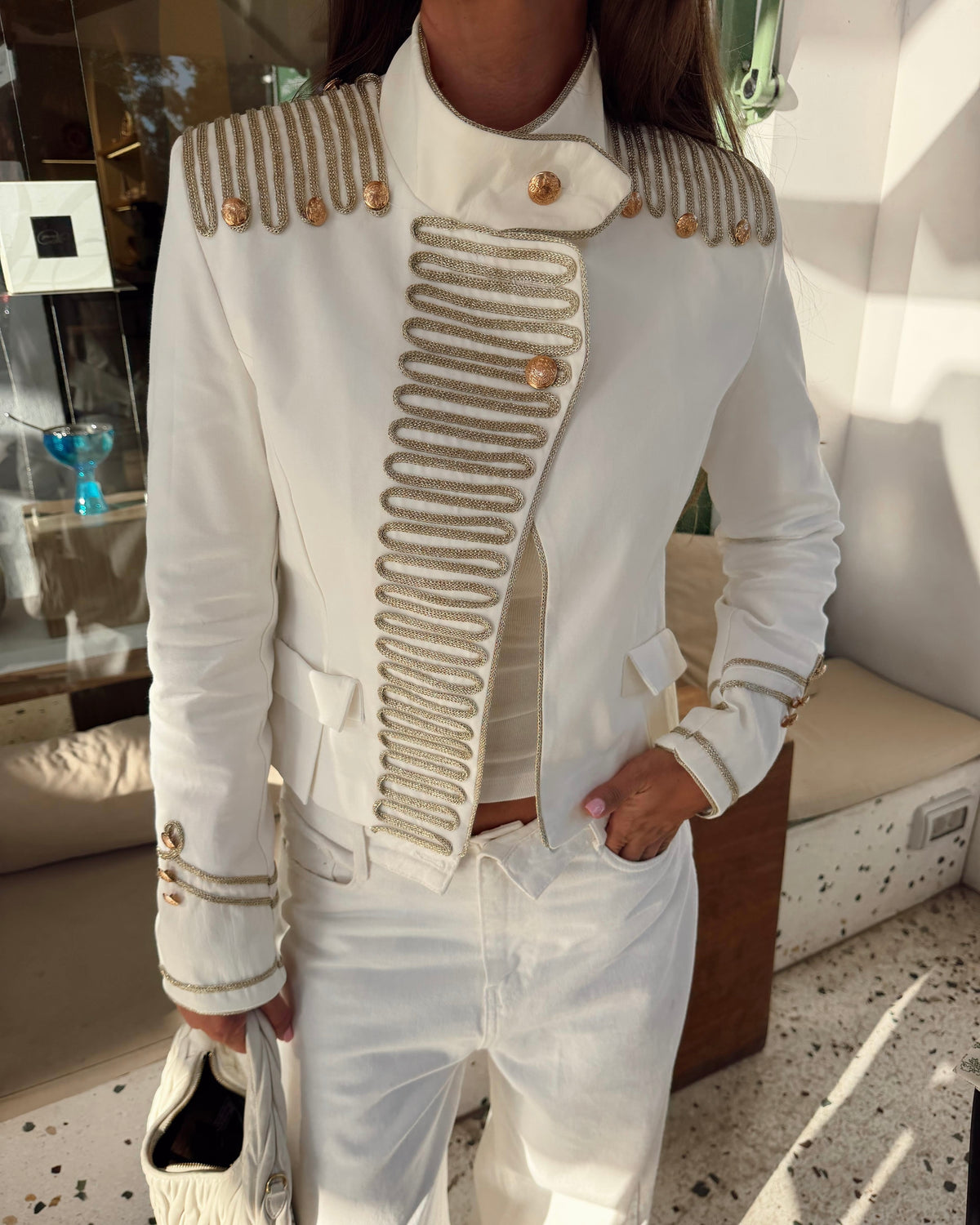 Decorative button jacket