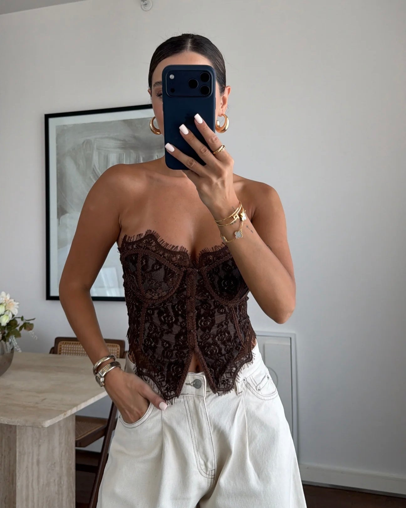 Corset with lace details