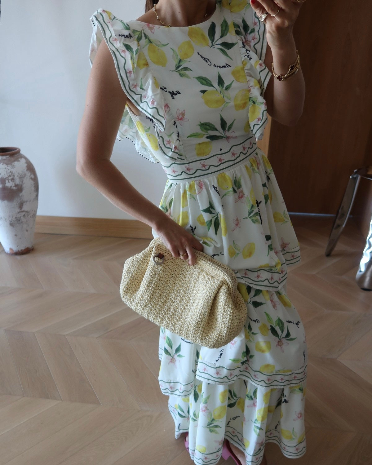 Fresh lemon prints dress
