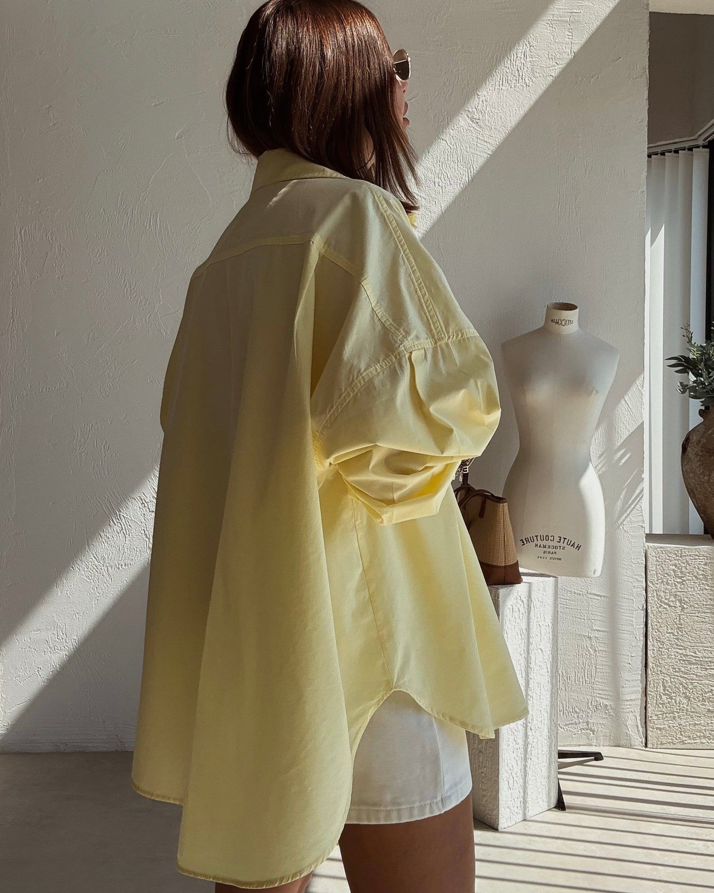 Oversized single pocket shirt