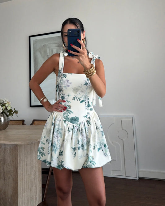 Tie-straps midi dress