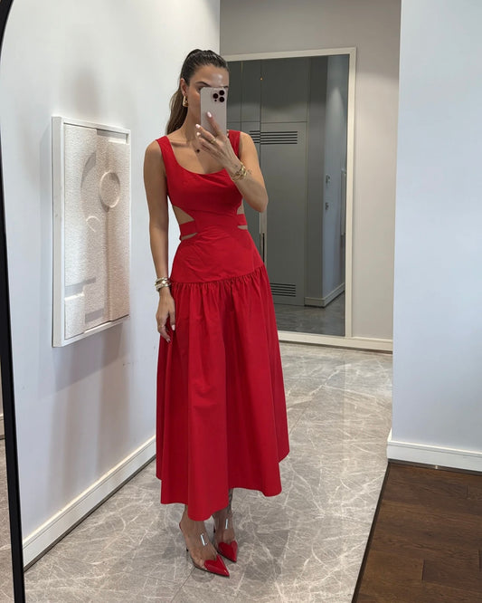 Tie-detail low cut dress