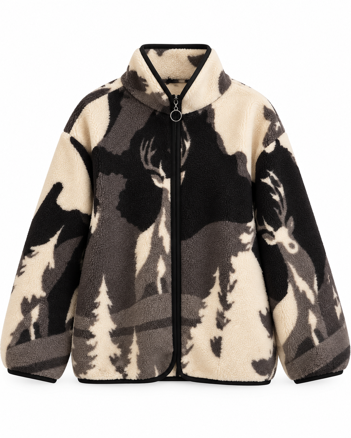 Soft-textured fleece jacket