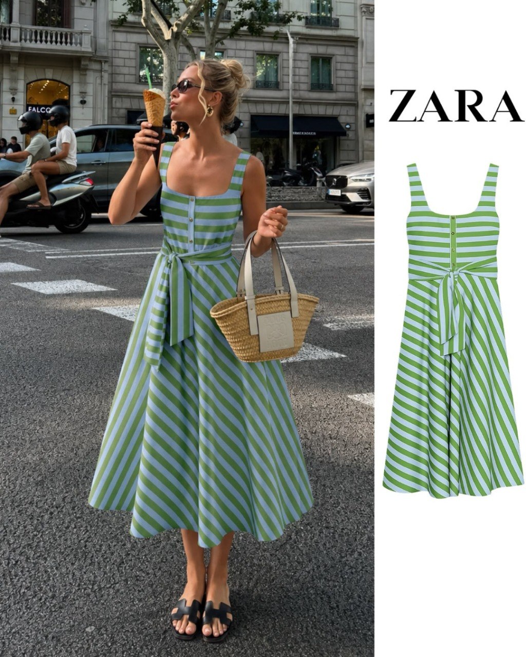 Zr style striped dress
