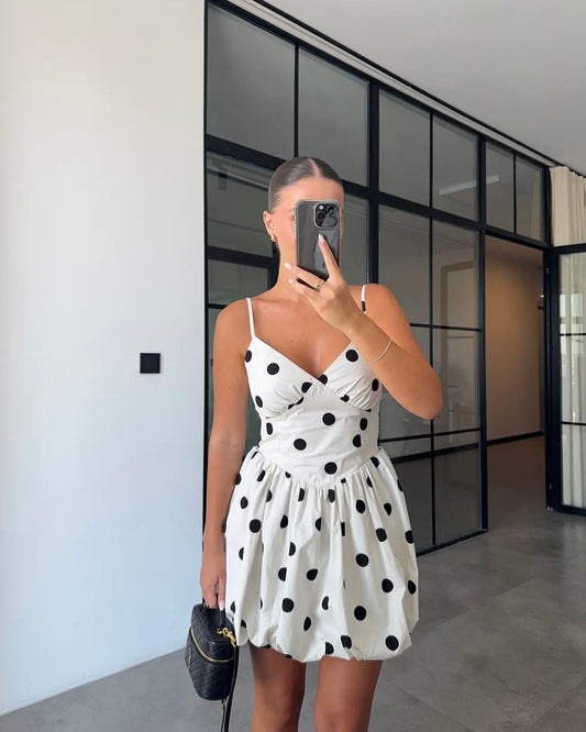 Polka dot ballon dress