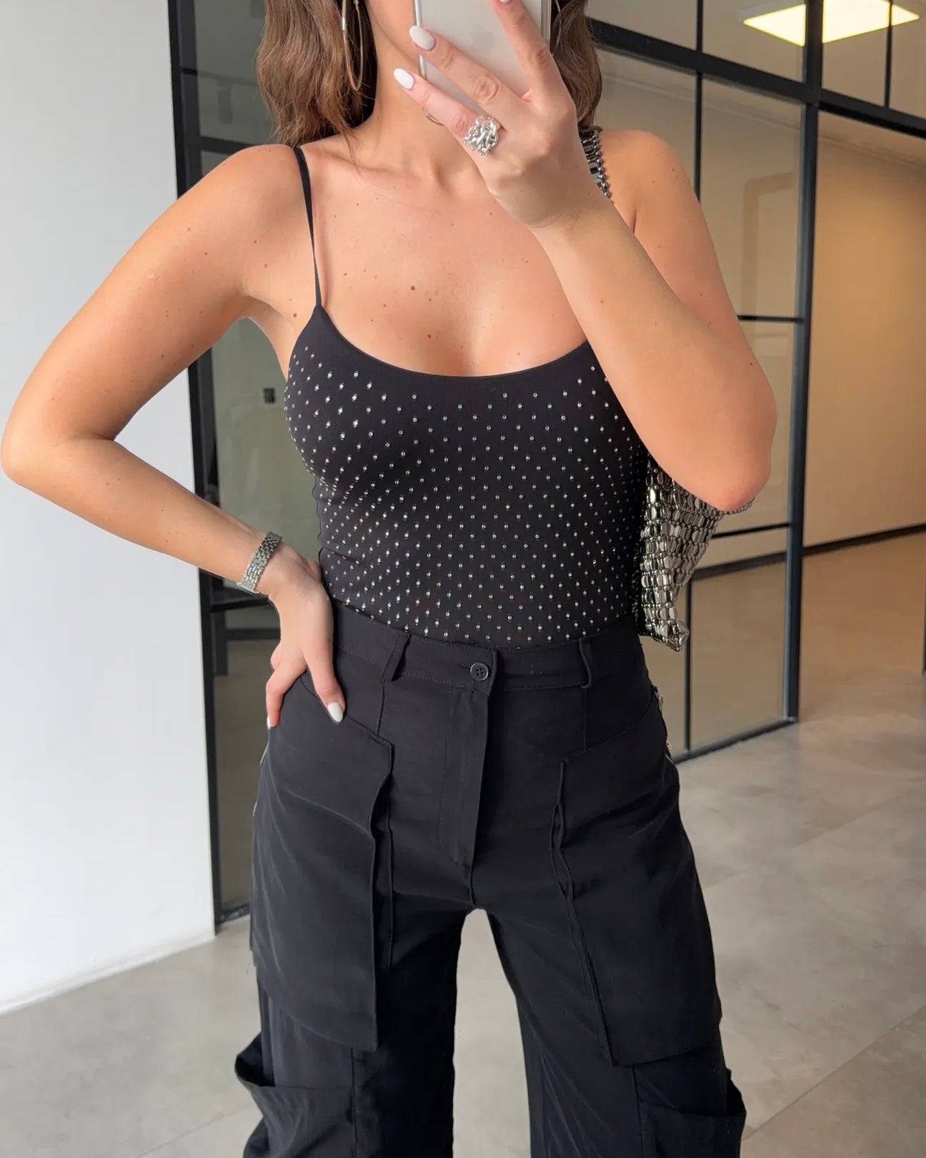 Strappy, sparkling, embellished bodysuit