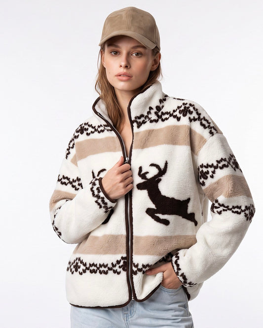 Fleece zip-up jacket