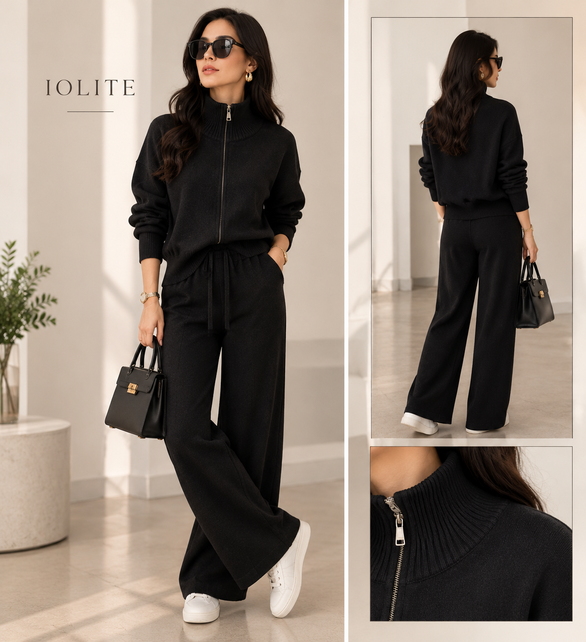two-piece knit lounge set