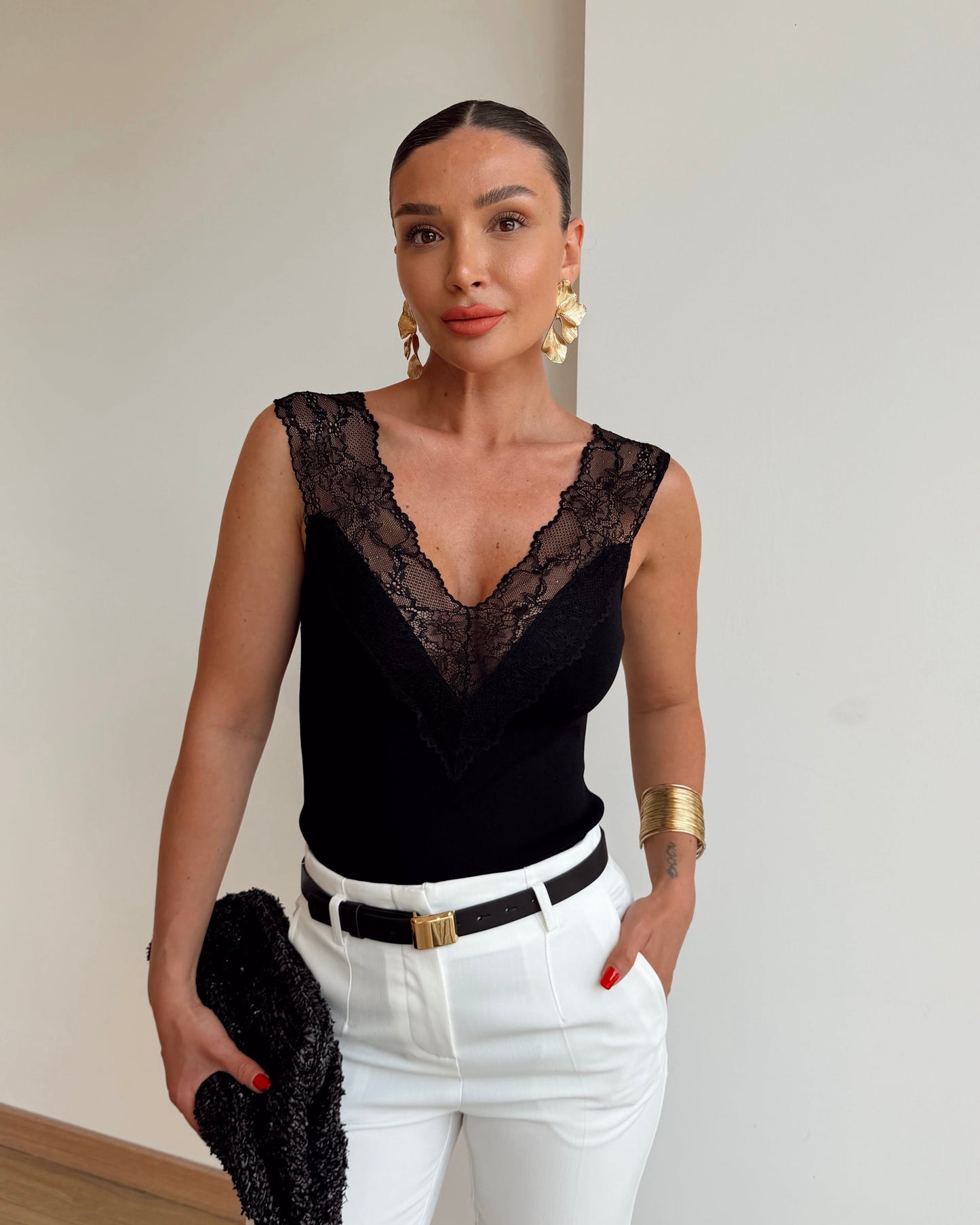 V-Neck blouse.