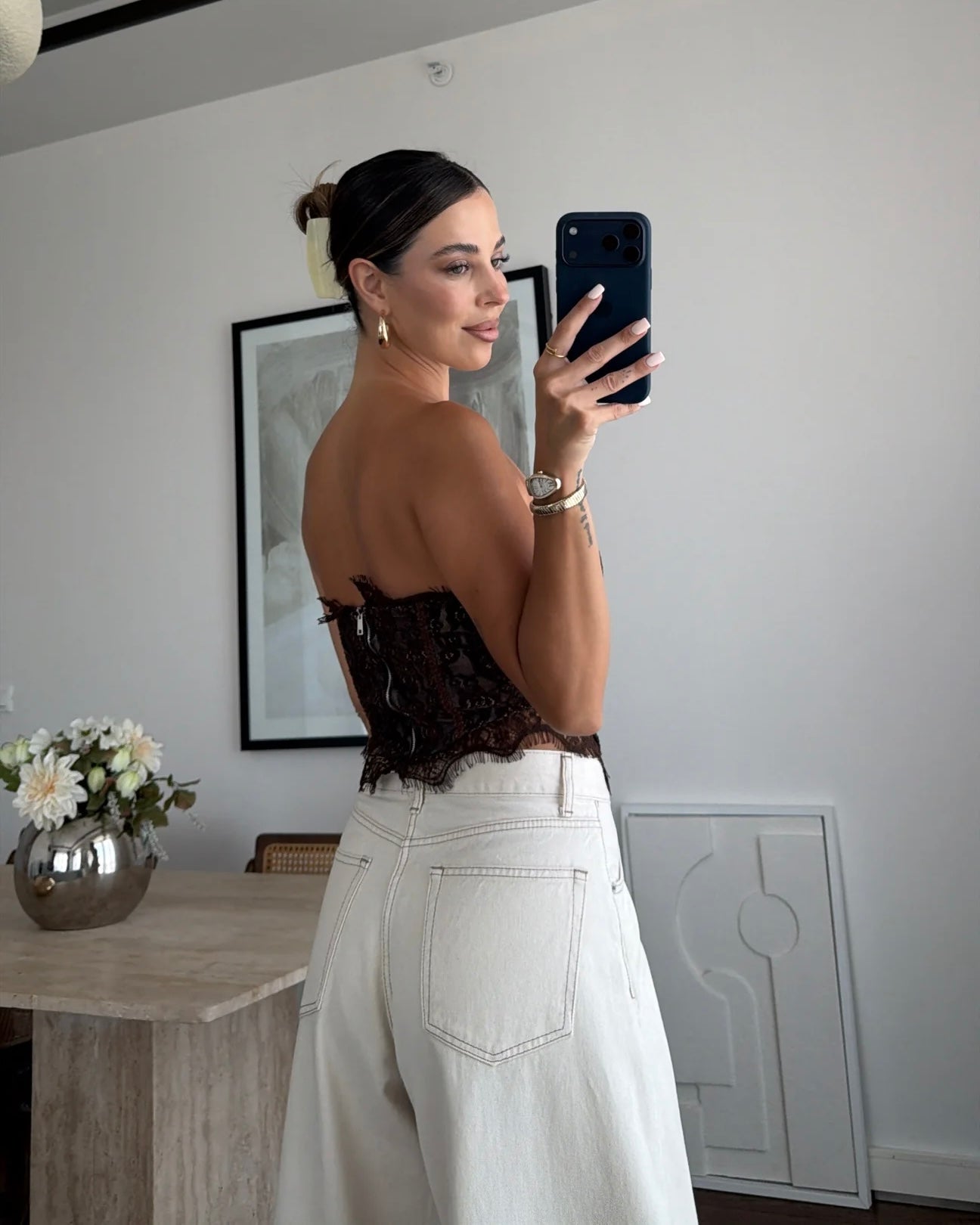 Corset with lace details
