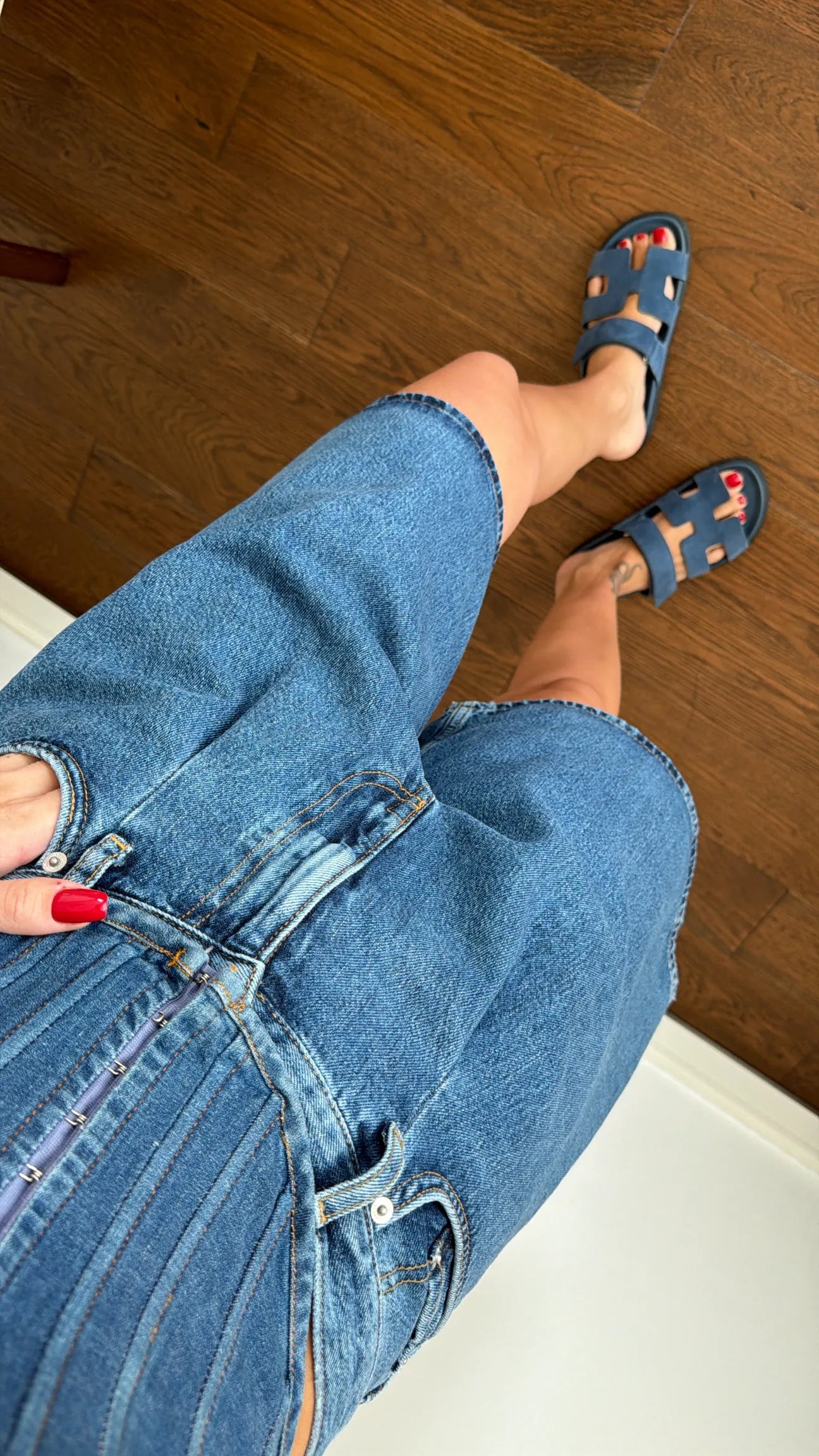 Denim high waist shorts