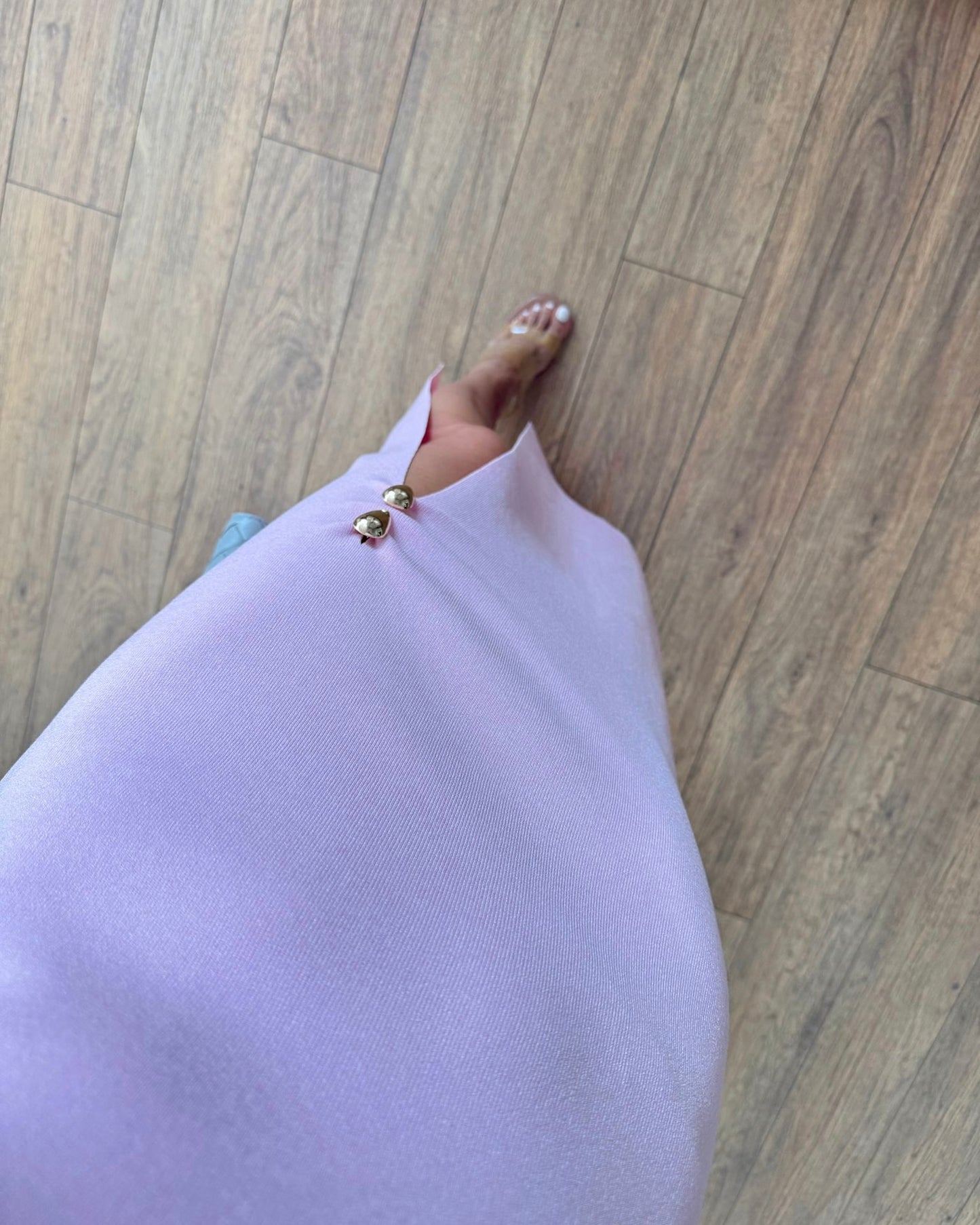 Midi dress with high slit detail