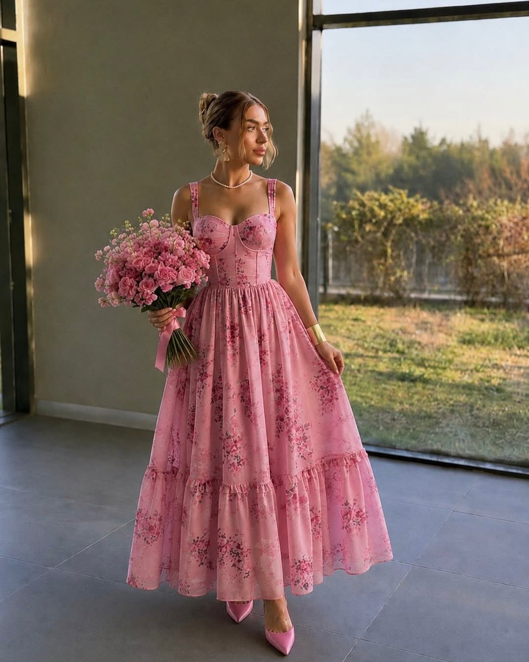 Floral midi dress