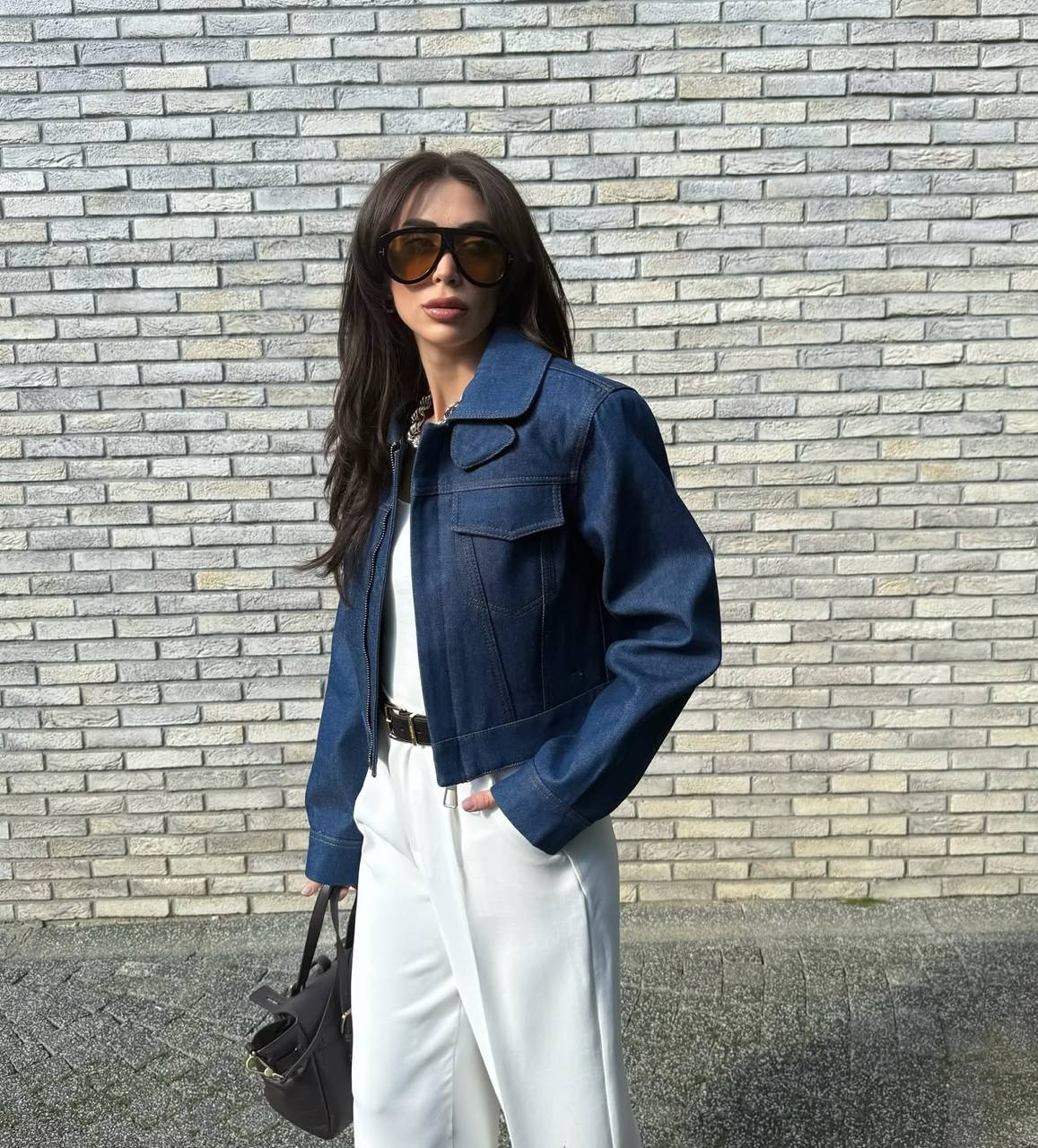 Padded denim jacket