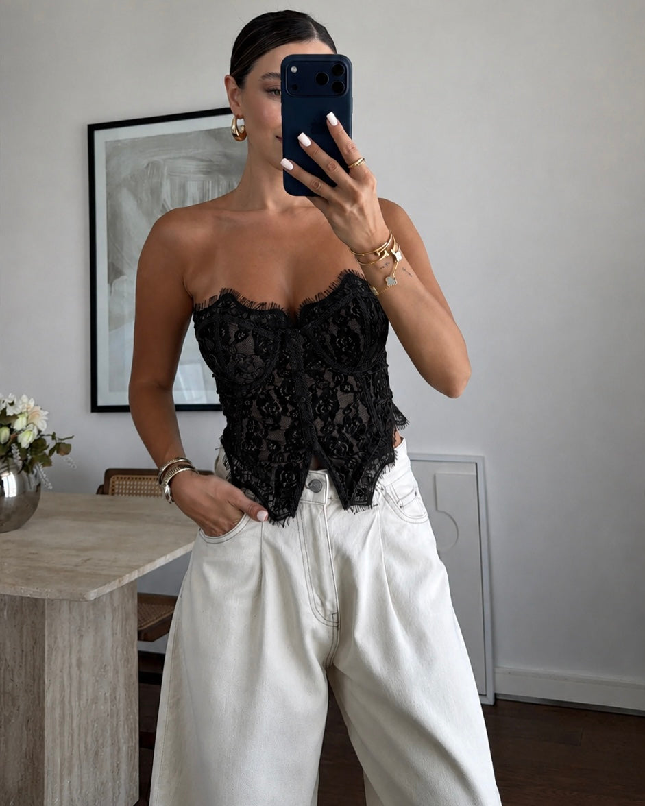 Corset with lace details