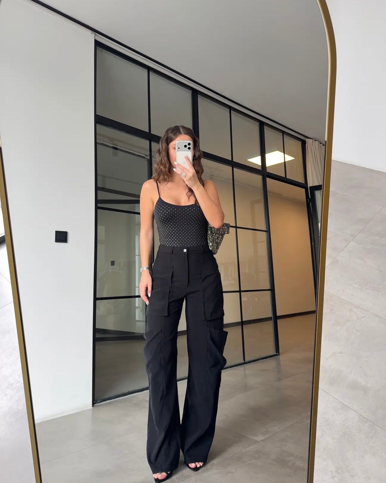 Tencel cargo pants with zipper detail