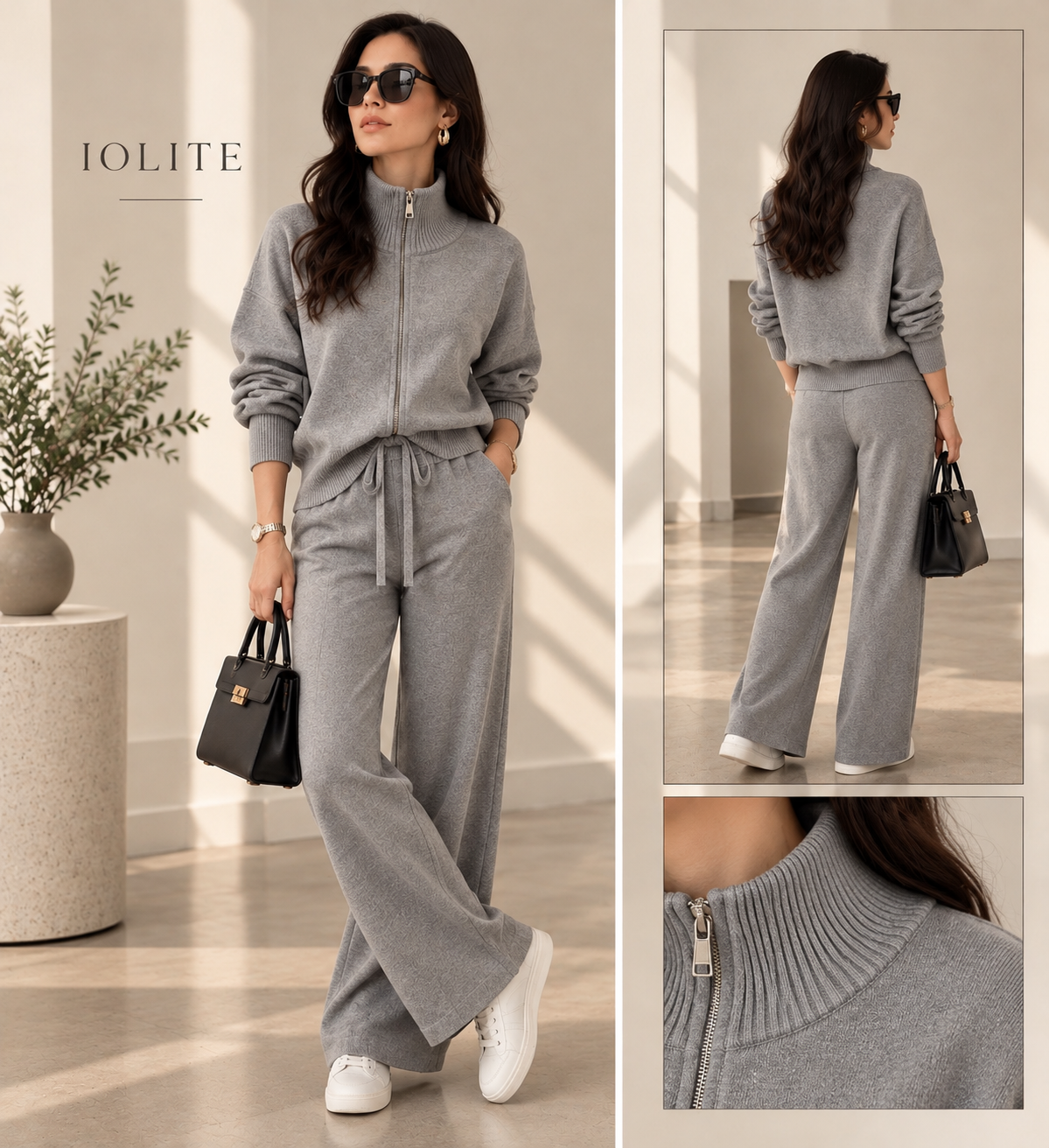 two-piece knit lounge set